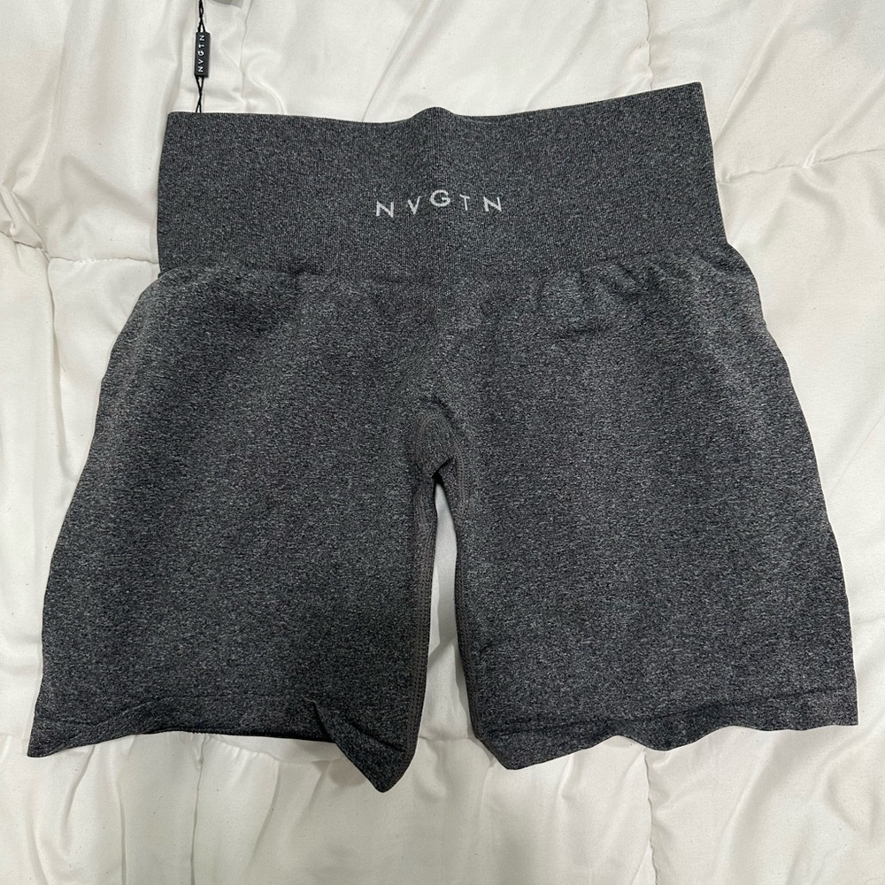 NVGTN Charcoal High-Rise Seamless Shorts